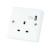 Selectric Square One Gang Wall Socket With USB Outlet White 13A LG9143-USB